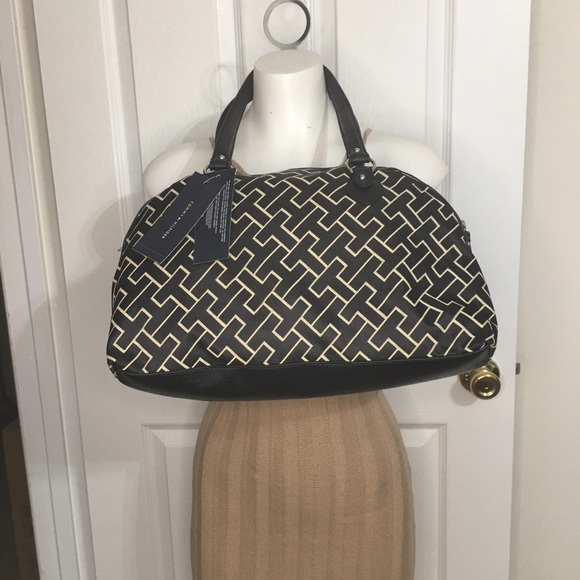 Large TOMMY HILFIGER Dome Satchel - Picture 1 of 9